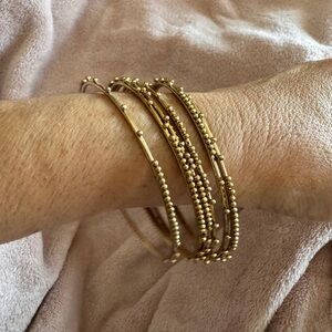 6 gold bangles